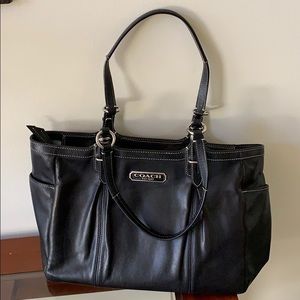 Black coach shoulder purse